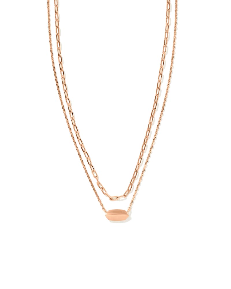 Brooke Multi Strand Necklace in Rose Gold image number 0